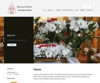 Nativityofchrist.net(Nativity of Christ Orthodox Church is an Orthodox Parish (MP) Screenshot