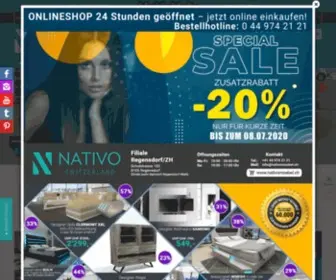 Nativomoebel.ch(NATIVO Möbel Schweiz) Screenshot