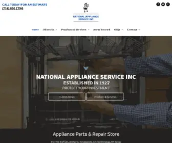 Natlappliance.com(Appliance Parts & Repair Buffalo) Screenshot