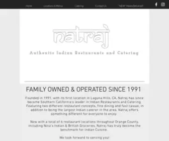 Natrajusa.com(Natraj Indian Restaurants & Catering) Screenshot