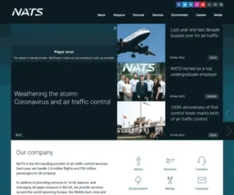 Nats.co.uk(A global leader in air traffic management and airport performance) Screenshot