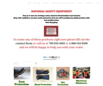 Natsafety.com(Safety Equipment National Safety Equipment Corner Brook) Screenshot