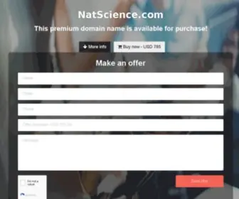 Natscience.com(This domain may be for sale) Screenshot