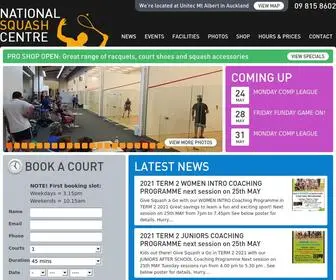 Natsquash.co.nz(National Squash Centre) Screenshot