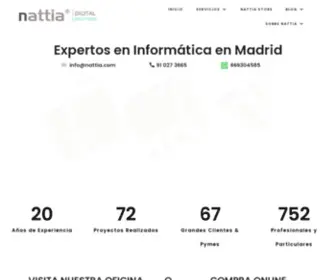 Nattia.com(Servicios) Screenshot