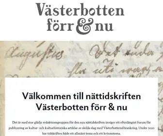 Nattidskriftenvasterbotten.se(Start) Screenshot