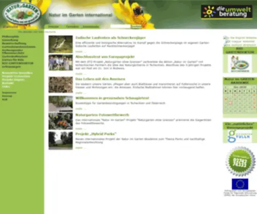 Natur-IM-Garten.at(Natur-im-Garten international, Natural Gardening, Nemzetközi Természet a kertben, Přírodní zahradničení) Screenshot