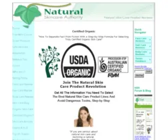 Natural-Skincare-Authority.com(Natural Skin Care Product Reviews by Natural Skincare Authority) Screenshot