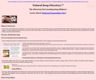 Natural-Soap-Directory.com(Find a Soap Maker or Find Supplies for Making Soap in the Natural Soap Directory) Screenshot