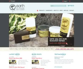 Natural.ca(The Best All Natural Skin Care Products by Earth to Body) Screenshot