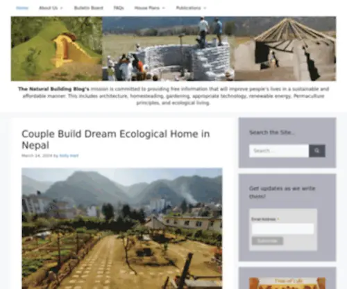 Naturalbuildingblog.com(Our Mission) Screenshot