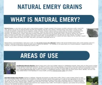 Naturalemerygrains.com(Natural Emery is a very hard roc) Screenshot