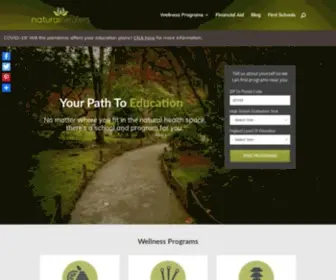 Naturalhealers.com(Guide to Natural Health Schools and Careers) Screenshot