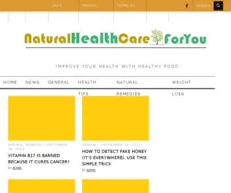 Naturalhealthcareforyou.com(Improve your health with healthy food) Screenshot