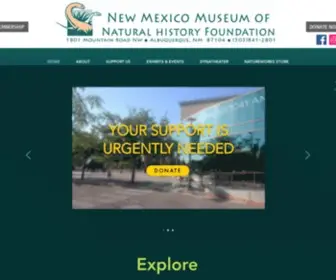 Naturalhistoryfoundation.org(Our mission at the New Mexico Museum of Natural History Foundation) Screenshot