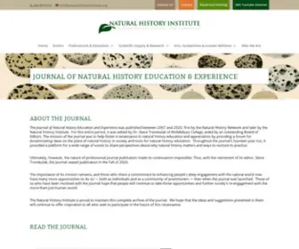 Naturalhistorynetwork.org(The Journal of Natural History Education and Experience) Screenshot