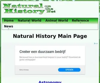 Naturalhistoryonthenet.com(Natural History on the Net Main Page) Screenshot