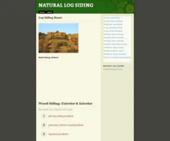 Naturallogsiding.com(Natural Log Siding) Screenshot