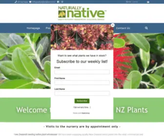 Naturallynative.co.nz(Naturally Native) Screenshot