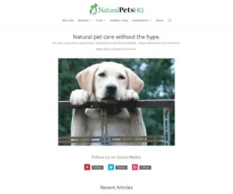 Naturalpetshq.com(Natural Pet Care) Screenshot