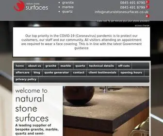 Naturalstonesurfaces.co.uk(Granite, marble and quartz work surfaces manufacturers) Screenshot