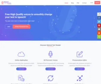 Naturaltextreader.com(Free Text To Speech with High Quality Voices) Screenshot