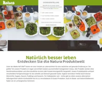 Naturawerk.de(Natürlich besser leben. Entdecken Sie die Natura Produktwelt Unter der Marke NATURA®) Screenshot