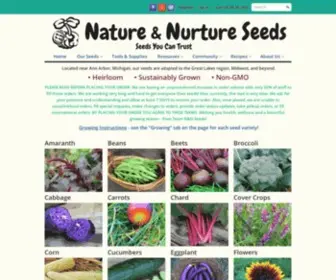 Natureandnurtureseeds.com(Nature & Nurture Seeds) Screenshot