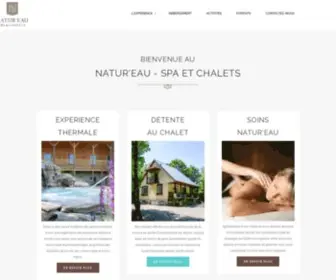 Natureau.com(Natur'eau Spa et chalets) Screenshot