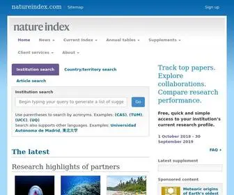 Natureindex.com(Nature Index) Screenshot