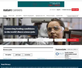 Naturejobs.com(Science Jobs of the Week) Screenshot