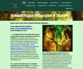 Naturepagan.com(Lists the reasons why Nature Paganism) Screenshot