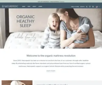Naturepedic.com(Organic Healthy Sleep for the Whole Family) Screenshot