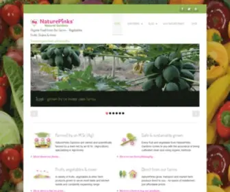 Naturepinks.com(NaturePinks Natural Gardens produce Organic food) Screenshot