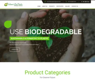 Naturesbioplastic.com(Nature's Bio Plastic) Screenshot