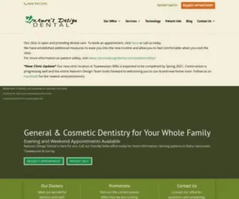 Naturesdesigndental.com(Family & Cosmetic Dentist in Delta) Screenshot