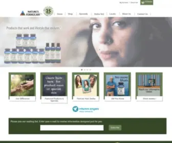 Naturesformulary.com(America's oldest Ayurvedic Brand) Screenshot