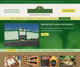 Naturespantrypa.com(Nature's Pantry) Screenshot