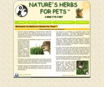 Naturespetherbs.com(Nature's Herbs For Pets) Screenshot