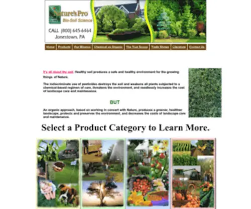 Naturespro.com(Nature's Pro® Bio) Screenshot