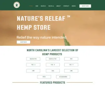 Naturesreleafnc.com(Nature's Releaf Hemp Store) Screenshot