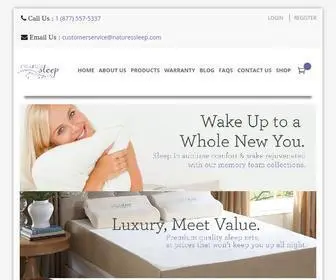 Naturessleep.com(Memory Foam Mattresses) Screenshot