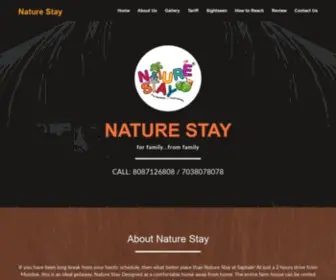 Naturestaysaphale.com(Nature Stay Saphale) Screenshot