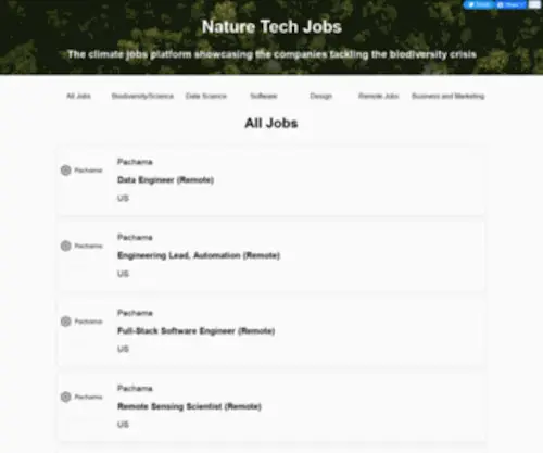 Naturetech.io(Nature Tech Jobs) Screenshot