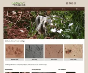 Naturetracking.com(Tools for Identifying Animal Tracks) Screenshot