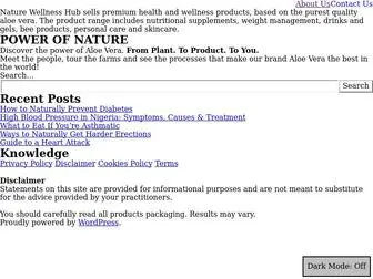 Naturewellnesshub.com(About Us) Screenshot