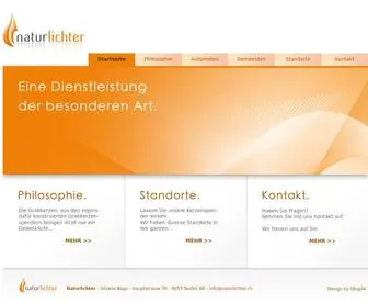 Naturlichter.ch(Grabkerzen) Screenshot