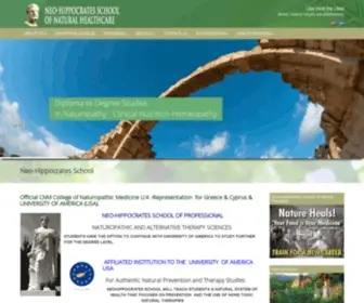 Naturopathy.com.cy(Neo-Hippocrates School of Natural Healthcare, Limassol) Screenshot