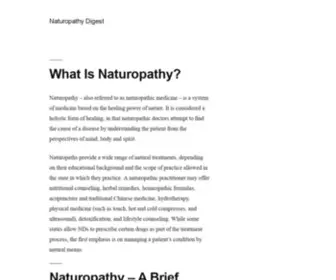 Naturopathydigest.com(Naturopathy Digest) Screenshot