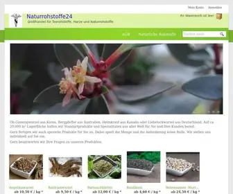 Naturrohstoffe24.de(Großhandel für Teerohstoffe) Screenshot